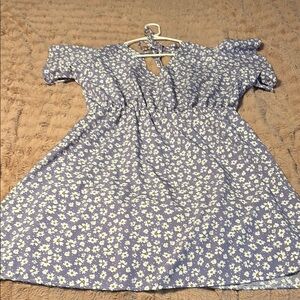 Floral Dress in Purplee and White